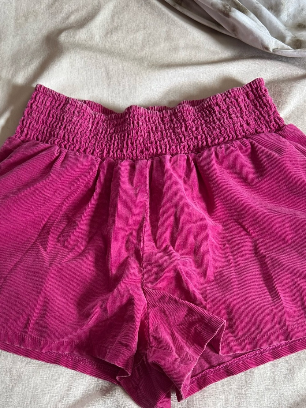 wild fable High-Waist Smocked Hot Pink Shorts